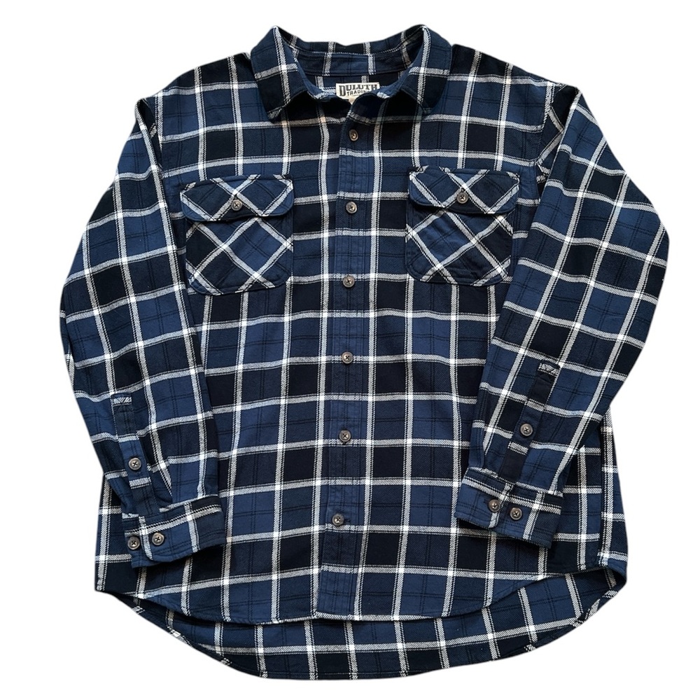 Duluth Trading Co. Men’s Cotton Plaid Button Up Long Sleeve Flannel Shirt Xlarge